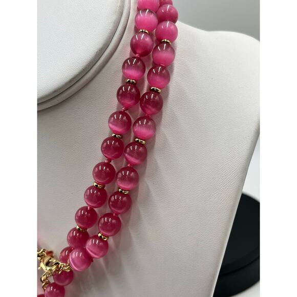 Kate Spade In the swing of things Pink Coral Beaded Tassel Long Necklace - Picture 9 of 9